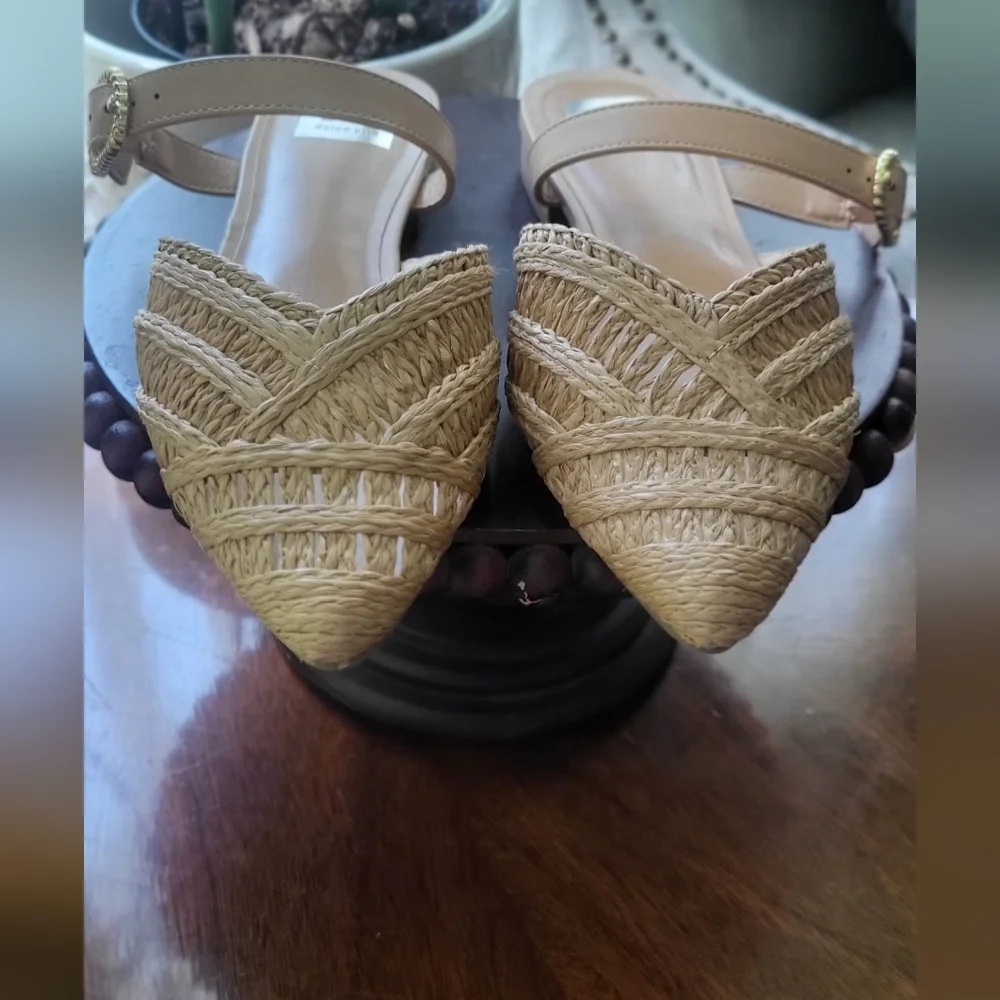 Dolce Vita Tan Espadrille Shoes with Woven Design - Picture 2 of 9